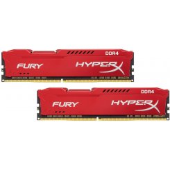 Озп Kingston DDR4 16GB (2x8GB) 3200Mhz HyperX Fury Red (HX432C18FR2K2/16) (Відновлено продавцем, 621657)