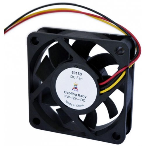 Кулер для корпуса Cooling Baby 6015S Black купити з перевіркою сумісності: огляд, характеристики, ціна у Києві, Львові, Вінниці, Хмельницькому, Івано-Франківську, Україні | інтернет-магазин TELEMART.UA фото