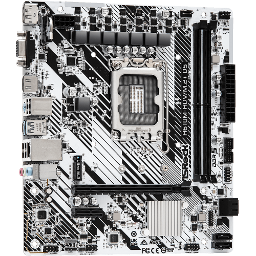 Photo Motherboard AsRock H610M-HDV/M.2+ D5 (s1700, Intel H610)