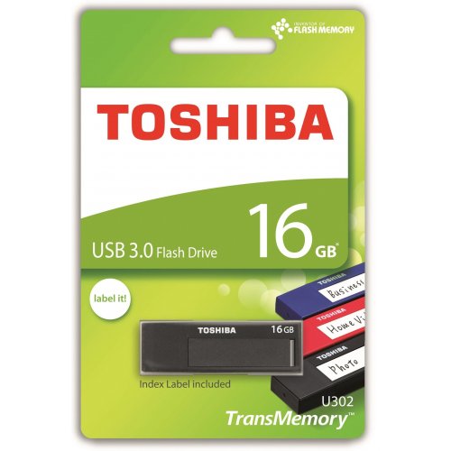 Накопичувач Toshiba Daichi 16GB USB 3.0 Black (THN-U302K0160MF) купити в Україні | Telemart фото