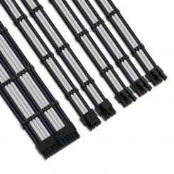 Уценка набор кастомных кабелей питания EVOLVE Custom Extension PSU Cable Kit 0.3m (EV-PSUMF-03BKW) Black/White (вскрита упаковка, 624144)