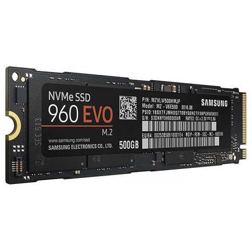 Продать SSD-диск Samsung 960 EVO V-NAND 500GB M.2 (2280 PCI-E) NVMe x4 (MZ-V6E500BW) по Trade-In интернет-магазине Телемарт - Киев, Днепр, Украина фото
