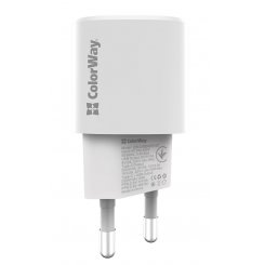Мережевий зарядний пристрій ColorWay GaN USB + USB Type-C 33W (CW-CHS043PD-WT) White