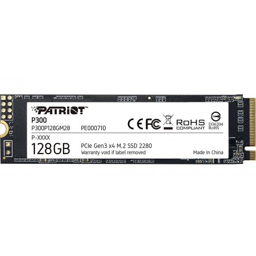 Фото SSD-диск Patriot P300 128GB M.2 (2280 PCI-E) NVMe x4 (P300P128GM28) (Восстановлено продавцом, 625210)