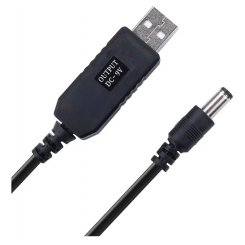 Кабель питания X-Tech USB to DC 5V to 9-12V 0.6-1A 1m (5.5x2.1mm)