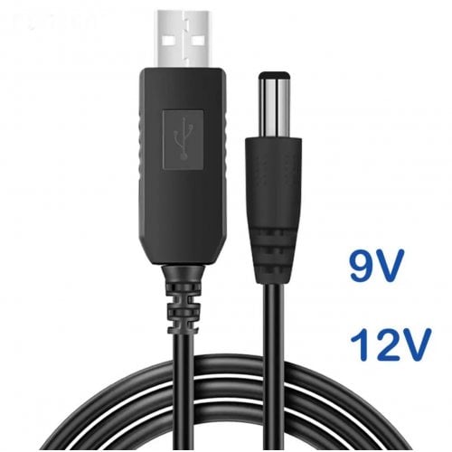 Купити Кабель живлення X-Tech USB to DC 5V to 9-12V 0.6-1A 1m (5.5x2.1mm) - ціна в Києві, Львові, Вінниці, Хмельницькому, Франківську, Україні | інтернет-магазин TELEMART.UA фото