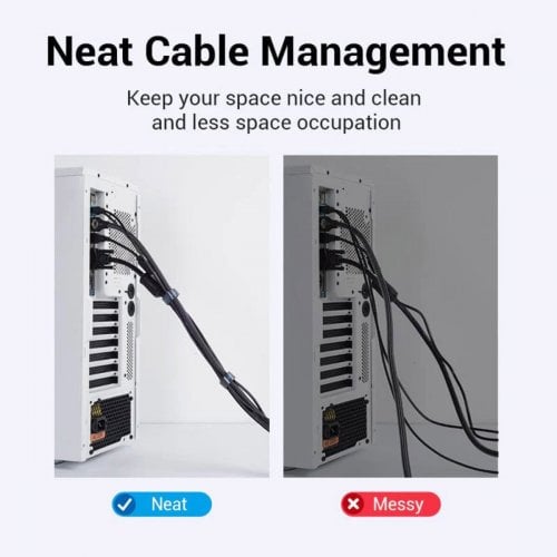 Купить Органайзер для проводов Vention Cable Tie 3m (KAABI) Black - цена в Харькове, Киеве, Днепре, Одессе
в интернет-магазине Telemart фото