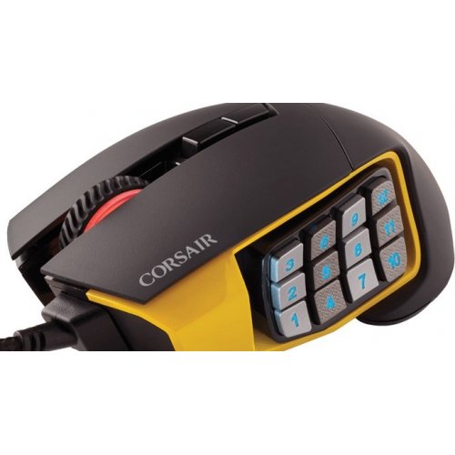 Купити Миша Corsair Scimitar RGB (CH-9000091-EU) Black/Yellow - ціна в Києві, Львові, Вінниці, Хмельницькому, Франківську, Україні | інтернет-магазин TELEMART.UA фото
