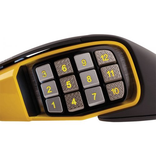 Купити Миша Corsair Scimitar RGB (CH-9000091-EU) Black/Yellow - ціна в Києві, Львові, Вінниці, Хмельницькому, Франківську, Україні | інтернет-магазин TELEMART.UA фото