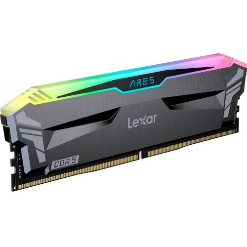 Photo RAM Lexar DDR5 32GB (2x16GB) 6400Mhz Ares RGB Black (LD5EU016G-R6400GDLA)