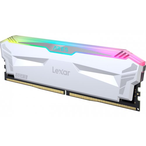 Photo RAM Lexar DDR5 32GB (2x16GB) 6400Mhz Ares RGB White (LD5EU016G-R6400GDWA)