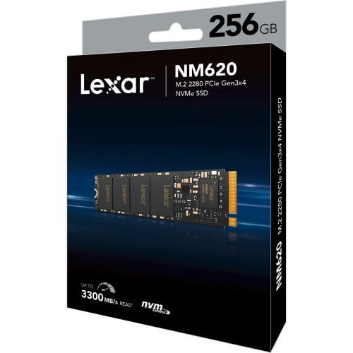 Купить SSD-диск Lexar NM620 3D NAND TLC 256GB M.2 (2280 PCI-E) NVMe x4 (LNM620X256G-RNNNG) с проверкой совместимости: обзор, характеристики, цена в Киеве, Днепре, Одессе, Харькове, Украине | интернет-магазин TELEMART.UA фото