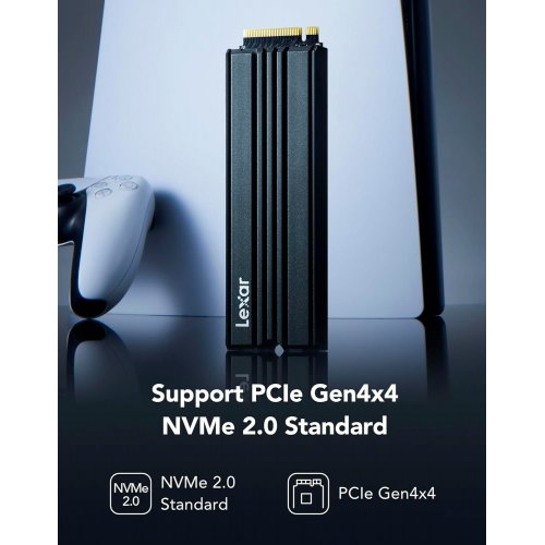 Фото SSD-диск Lexar NM790 3D NAND TLC 1TB M.2 with Heatsink (2280 PCI-E) NVMe x4 (LNM790X001T-RN9NG)