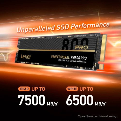 Купить SSD-диск Lexar NM800 Pro 3D NAND TLC 1TB M.2 (2280 PCI-E) NVMe x4 (LNM800P001T-RNNNG) с проверкой совместимости: обзор, характеристики, цена в Киеве, Днепре, Одессе, Харькове, Украине | интернет-магазин TELEMART.UA фото