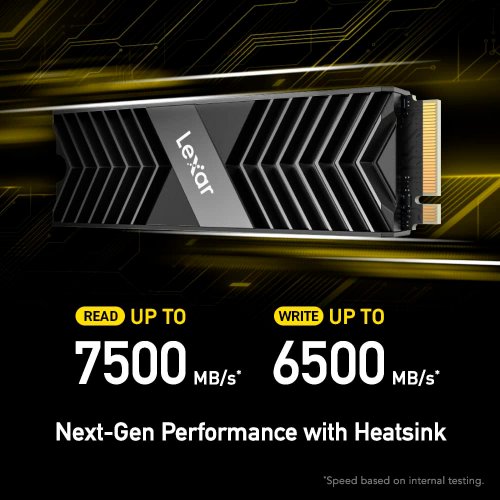 Photo SSD Drive Lexar NM800 Pro 3D NAND TLC 512GB M.2 with Heatsink (2280 PCI-E) NVMe x4 (LNM800P512G-RN8NG)