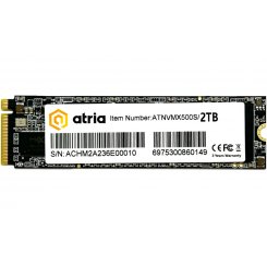SSD-диск ATRIA X500S 3D NAND TLC 2TB M.2 (2280 PCI-E) NVMe x4 (ATNVMX500S/2048)