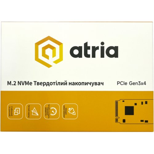 Купить SSD-диск ATRIA X500S 3D NAND TLC 512GB M.2 (2280 PCI-E) NVMe x4 (ATNVMX500S/512) с проверкой совместимости: обзор, характеристики, цена в Киеве, Днепре, Одессе, Харькове, Украине | интернет-магазин TELEMART.UA фото