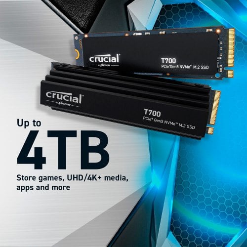 Фото SSD-диск Crucial T700 3D NAND TLC 4TB M.2 with heatsink (2280 PCI-E) NVMe x4 (CT4000T700SSD5)