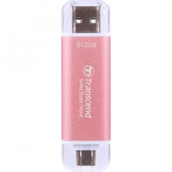 SSD-диск Transcend ESD310 3D NAND 512GB USB + USB Type-C (TS512GESD310P) Pink