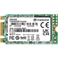 SSD-диск Transcend 425S 3D NAND 500GB M.2 (2242 SATA) (TS500GMTS425S)