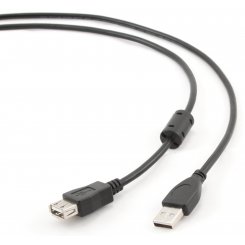 Кабель Smartfortec USB 2.0 AM-AF 1m с ферритом (SCF-USB2-AMAF-1M) Black