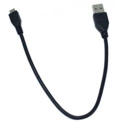 Кабель Smartfortec USB 2.0 microUSB 0.3m (SFU-AMM-0.3M) Black