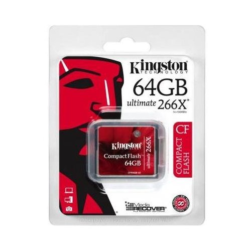 Купити Карта пам'яті Kingston Compact Flash Ultimate 64GB 266x (CF/64GB-U2) - ціна в Києві, Львові, Вінниці, Хмельницькому, Франківську, Україні | інтернет-магазин TELEMART.UA фото