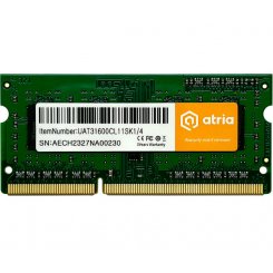 ОЗУ ATRIA SODIMM DDR3 4GB 1600Mhz (UAT31600CL11SK1/4)