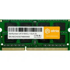 ОЗУ ATRIA SODIMM DDR3 8GB 1600Mhz (UAT31600CL11SLK1/8)