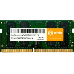 ОЗП ATRIA SODIMM DDR4 16GB 3200MHz (UAT43200CL22SK1/16)