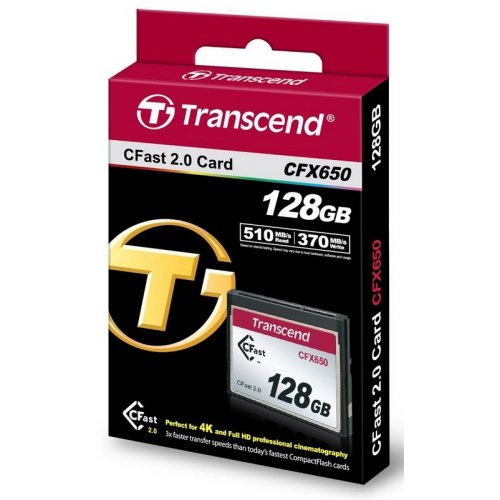 Купить Карта памяти Transcend Compact Flash 128GB X650 (TS128GCFX650) - цена в Харькове, Киеве, Днепре, Одессе
в интернет-магазине Telemart фото