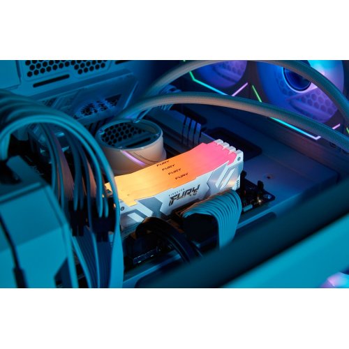 Фото ОЗУ Kingston DDR5 16GB 8000Mhz FURY Renegade RGB Silver/White (KF580C38RWA-16)