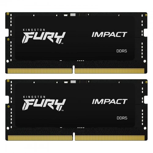 ОЗУ Kingston SODIMM DDR5 32GB (2x16GB) 6400Mhz FURY Impact Black (KF564S38IBK2-32) купить в Украине: Киев, Днепр, Харьков, Одесса  | Проверка совместимости, низкая цена, отзывы, характеристики от TELEMART фото