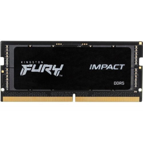 ОЗУ Kingston SODIMM DDR5 32GB (2x16GB) 6400Mhz FURY Impact Black (KF564S38IBK2-32) купить в Украине: Киев, Днепр, Харьков, Одесса  | Проверка совместимости, низкая цена, отзывы, характеристики от TELEMART фото