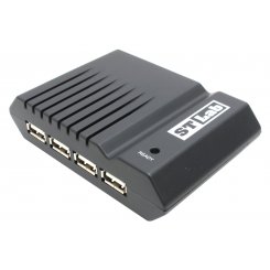 USB-хаб STLab USB 2.0 4-ports с БП (U-181) Black