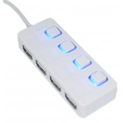 USB-хаб Lapara USB 2.0 4-ports (LA-SLED4) White