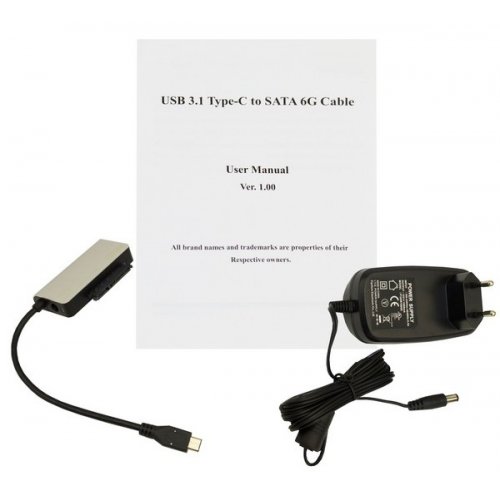 Купить Адаптер STlab USB 3.1 to SATA 0,2m Type-C (U-1160) Black/Silver - цена в Харькове, Киеве, Днепре, Одессе
в интернет-магазине Telemart фото