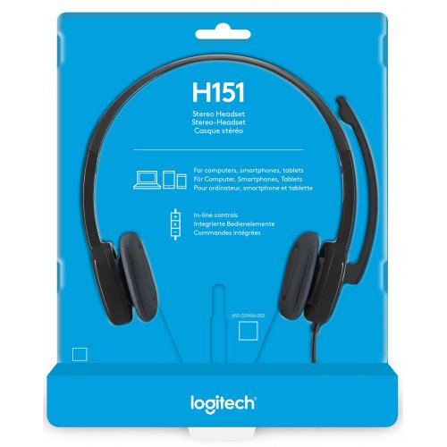 Photo Headset Logitech H151 Stereo (981-000589) Black
