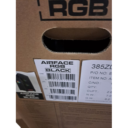 Фото Корпус Cougar Airface RGB Tempered Glass без БП Black (Повреждена упаковка, 629764)