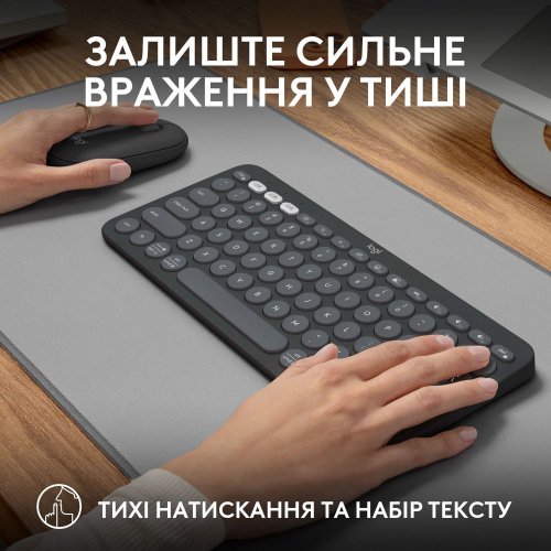 Купить Комплект Logitech Pebble 2 Combo (920-012239) Graphite - цена в Харькове, Киеве, Днепре, Одессе
в интернет-магазине Telemart фото