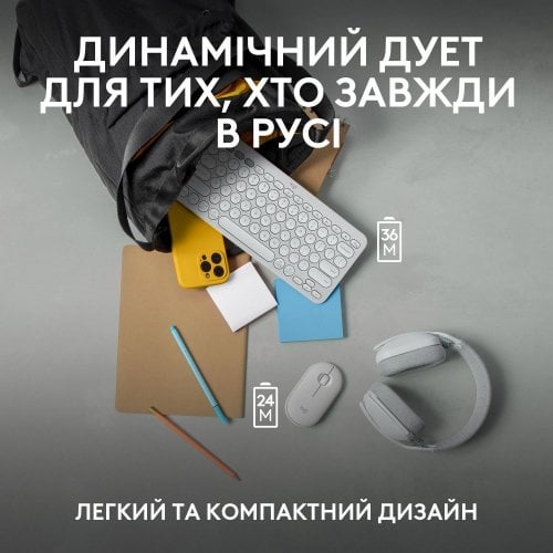 Купити Комплект Logitech Pebble 2 Combo (920-012240) White - ціна в Києві, Львові, Вінниці, Хмельницькому, Франківську, Україні | інтернет-магазин TELEMART.UA фото