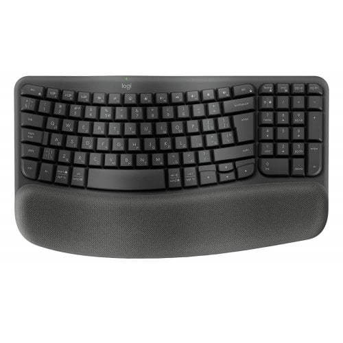 Купити Клавіатура Logitech Wave Keys Wireless (920-012304) Black - ціна в Києві, Львові, Вінниці, Хмельницькому, Франківську, Україні | інтернет-магазин TELEMART.UA фото