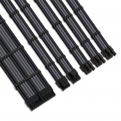 Уцінка набір кастомних кабелів живлення EVOLVE Custom Extension PSU Cable Kit 0.3m (EV-EPSUMF-03BKG) Black/Gray (Ушкодження упаковки, 630090)
