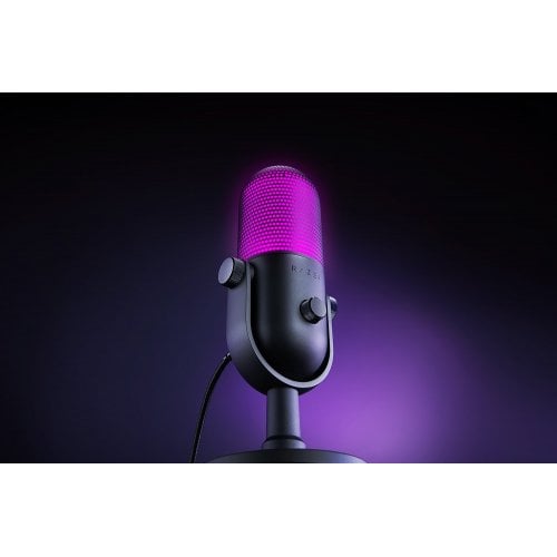 Купить Микрофон Razer Seiren V3 Chroma (RZ19-05060200-R3M1) White - цена в Харькове, Киеве, Днепре, Одессе
в интернет-магазине Telemart фото