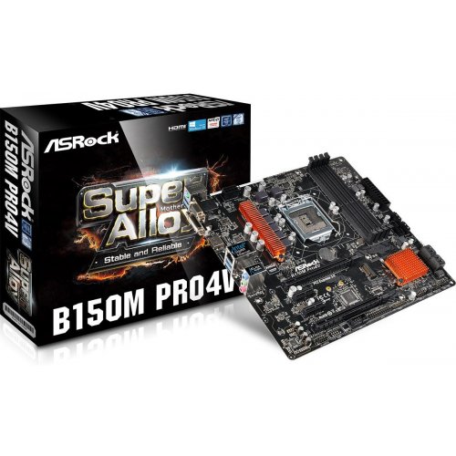 Продать Материнская плата AsRock B150M PRO4V (s1151, Intel B150) по Trade-In интернет-магазине Телемарт - Киев, Днепр, Украина фото