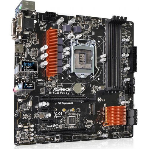 Продать Материнская плата AsRock B150M PRO4V (s1151, Intel B150) по Trade-In интернет-магазине Телемарт - Киев, Днепр, Украина фото