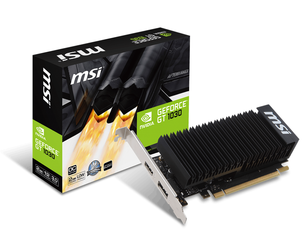 Купить Видеокарта MSI GeForce GT 1030 Low Profile OC 2048MB (GT 1030 2GH LP  OC) (Восстановлено продавцом, 630912) с проверкой совместимости: обзор,  характеристики, цена в Киеве, Днепре, Одессе, Харькове, Украине |  интернет-магазин TELEMART.UA