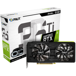 Відеокарта Palit GeForce RTX 3060 Ti Dual V1 OC 8192MB (NE6306TS19P2-190AD) LHR (Відновлено продавцем, 631275)