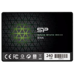 Ssd-диск Silicon Power Slim S56 TLC 240GB 2.5" (SP240GBSS3S56B25) (Восстановлено продавцом, 631708)