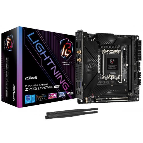 Продати Материнська плата AsRock Z790I Lightning WiFi (s1700, Intel Z790) за Trade-In у інтернет-магазині Телемарт - Київ, Дніпро, Україна фото